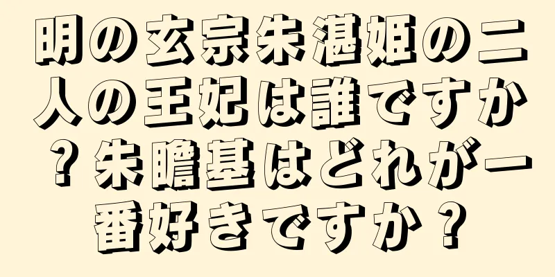 明の玄宗朱湛姫の二人の王妃は誰ですか？朱瞻基はどれが一番好きですか？