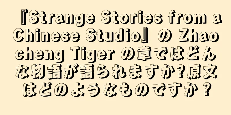 『Strange Stories from a Chinese Studio』の Zhaocheng Tiger の章ではどんな物語が語られますか?原文はどのようなものですか？