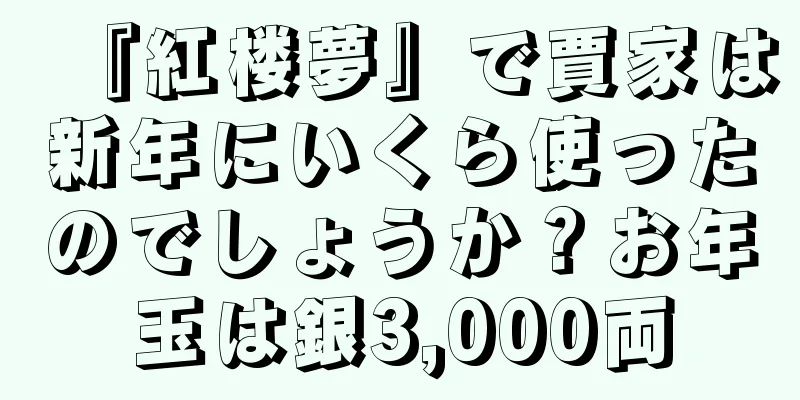 『紅楼夢』で賈家は新年にいくら使ったのでしょうか？お年玉は銀3,000両