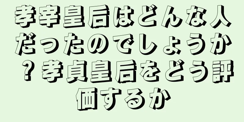 孝宰皇后はどんな人だったのでしょうか？孝貞皇后をどう評価するか
