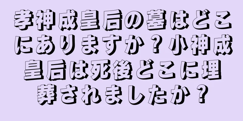 孝神成皇后の墓はどこにありますか？小神成皇后は死後どこに埋葬されましたか？