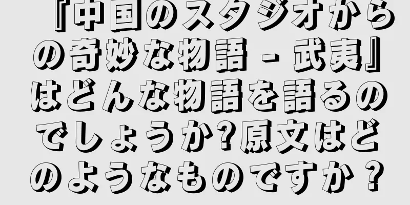 『中国のスタジオからの奇妙な物語 - 武夷』はどんな物語を語るのでしょうか?原文はどのようなものですか？