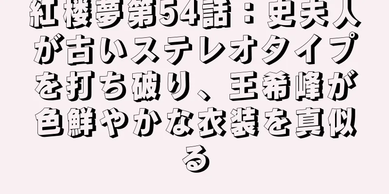 紅楼夢第54話：史夫人が古いステレオタイプを打ち破り、王希峰が色鮮やかな衣装を真似る