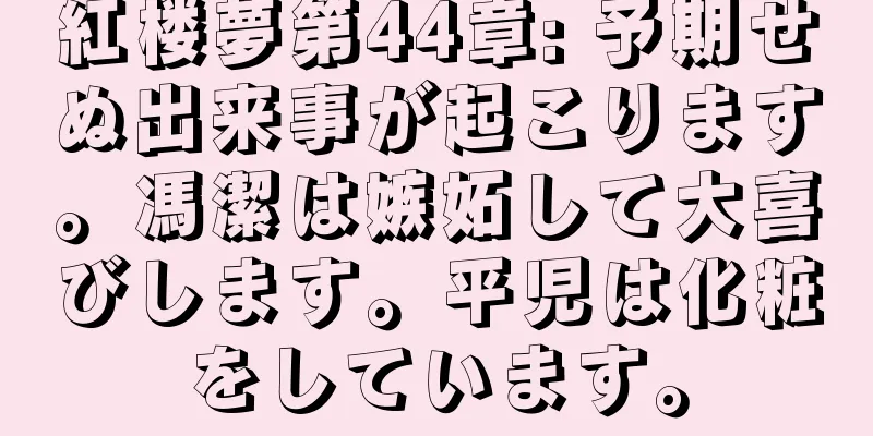 紅楼夢第44章: 予期せぬ出来事が起こります。馮潔は嫉妬して大喜びします。平児は化粧をしています。
