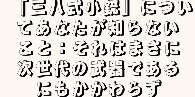 「三八式小銃」についてあなたが知らないこと：それはまさに次世代の武器であるにもかかわらず