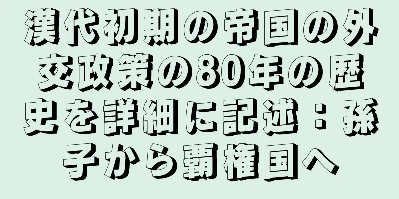 漢代初期の帝国の外交政策の80年の歴史を詳細に記述：孫子から覇権国へ