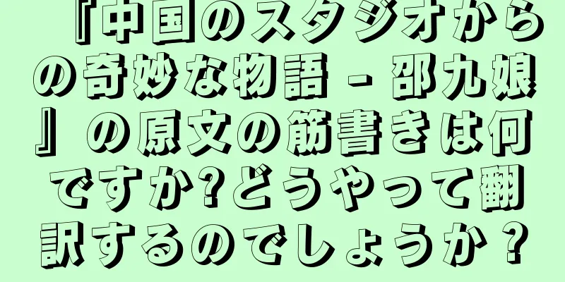 『中国のスタジオからの奇妙な物語 - 邵九娘』の原文の筋書きは何ですか?どうやって翻訳するのでしょうか？