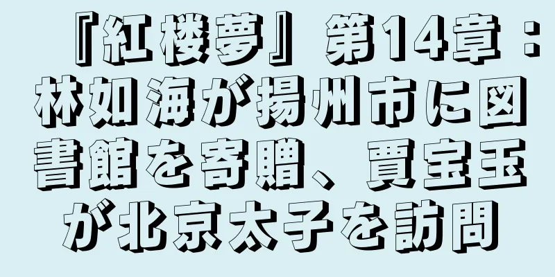『紅楼夢』第14章：林如海が揚州市に図書館を寄贈、賈宝玉が北京太子を訪問