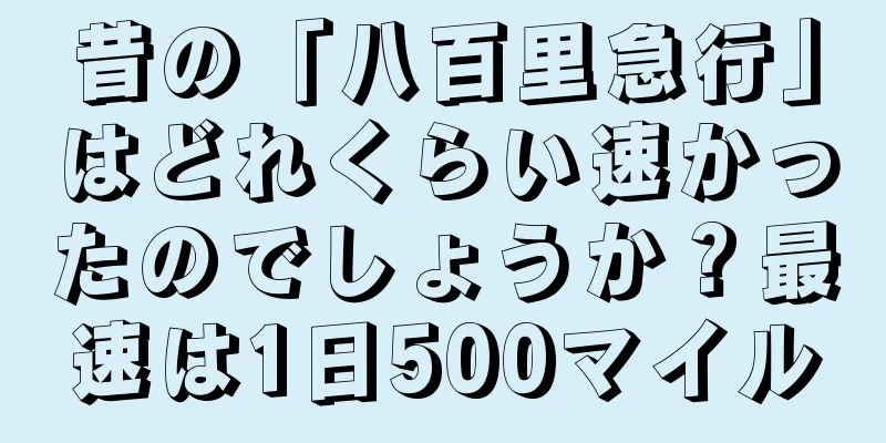 昔の「八百里急行」はどれくらい速かったのでしょうか？最速は1日500マイル