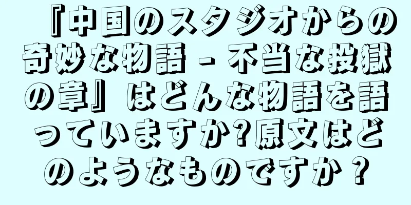 『中国のスタジオからの奇妙な物語 - 不当な投獄の章』はどんな物語を語っていますか?原文はどのようなものですか？
