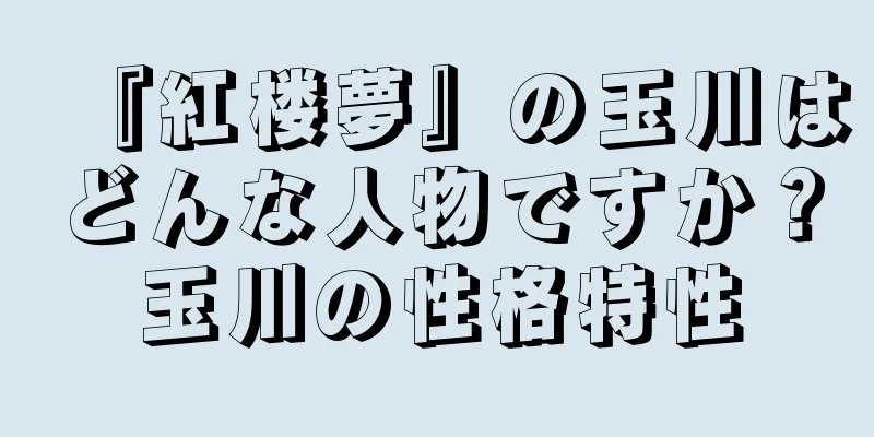 『紅楼夢』の玉川はどんな人物ですか？玉川の性格特性