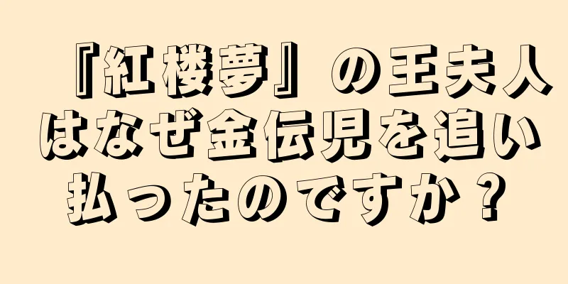 『紅楼夢』の王夫人はなぜ金伝児を追い払ったのですか？
