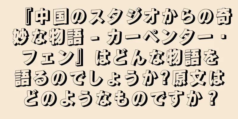 『中国のスタジオからの奇妙な物語 - カーペンター・フェン』はどんな物語を語るのでしょうか?原文はどのようなものですか？