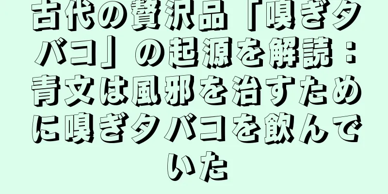 古代の贅沢品「嗅ぎタバコ」の起源を解読：青文は風邪を治すために嗅ぎタバコを飲んでいた