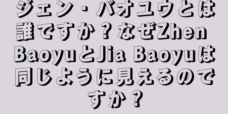 ジェン・バオユウとは誰ですか？なぜZhen BaoyuとJia Baoyuは同じように見えるのですか？