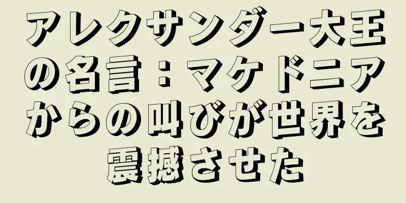 アレクサンダー大王の名言：マケドニアからの叫びが世界を震撼させた