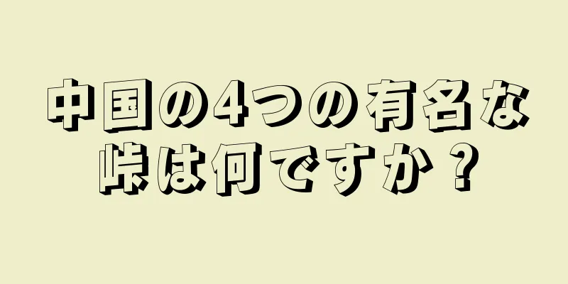 中国の4つの有名な峠は何ですか？