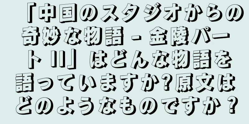「中国のスタジオからの奇妙な物語 - 金陵パート II」はどんな物語を語っていますか?原文はどのようなものですか？