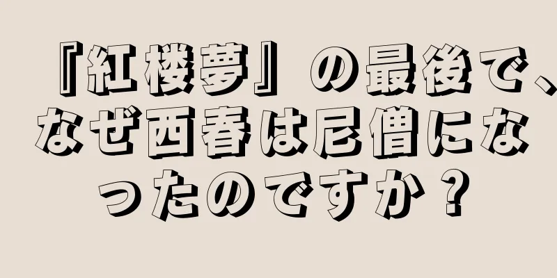 『紅楼夢』の最後で、なぜ西春は尼僧になったのですか？