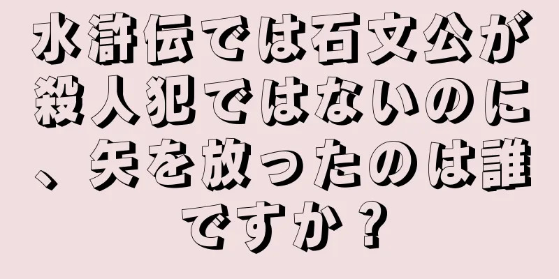 水滸伝では石文公が殺人犯ではないのに、矢を放ったのは誰ですか？