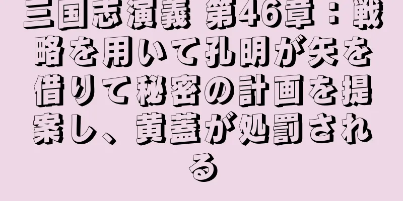 三国志演義 第46章：戦略を用いて孔明が矢を借りて秘密の計画を提案し、黄蓋が処罰される