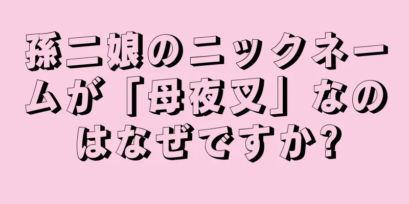 孫二娘のニックネームが「母夜叉」なのはなぜですか?