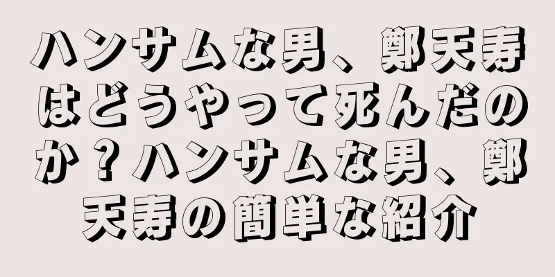 ハンサムな男、鄭天寿はどうやって死んだのか？ハンサムな男、鄭天寿の簡単な紹介