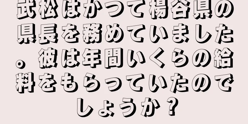 武松はかつて楊谷県の県長を務めていました。彼は年間いくらの給料をもらっていたのでしょうか？