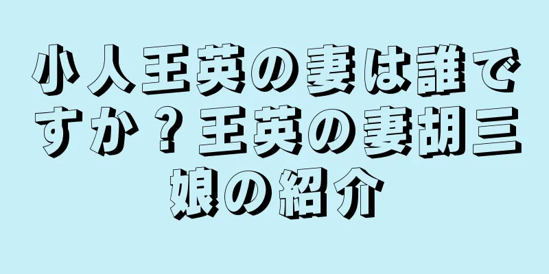 小人王英の妻は誰ですか？王英の妻胡三娘の紹介