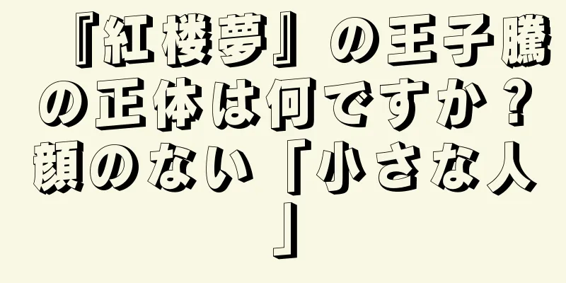 『紅楼夢』の王子騰の正体は何ですか？顔のない「小さな人」
