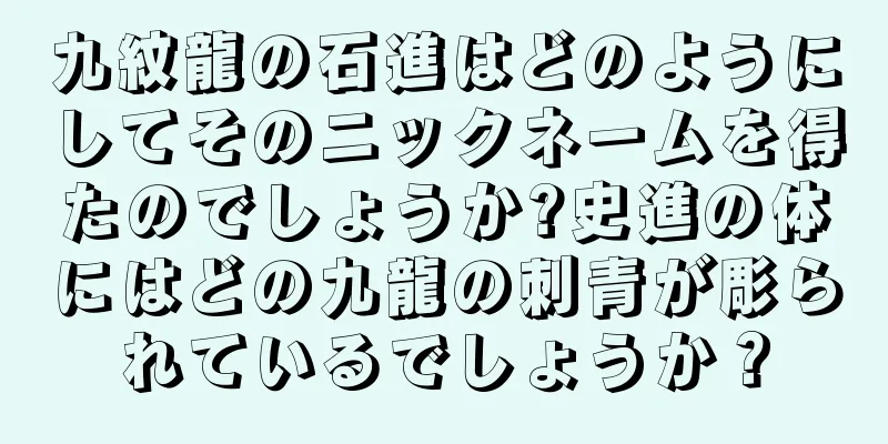 九紋龍の石進はどのようにしてそのニックネームを得たのでしょうか?史進の体にはどの九龍の刺青が彫られているでしょうか？