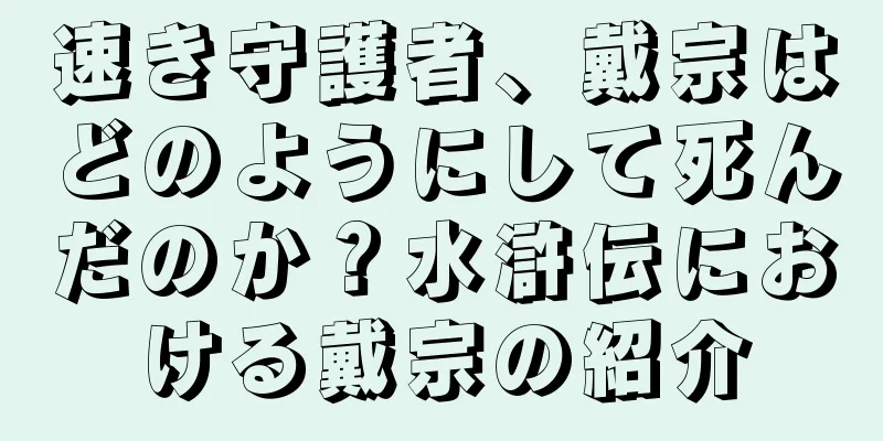 速き守護者、戴宗はどのようにして死んだのか？水滸伝における戴宗の紹介