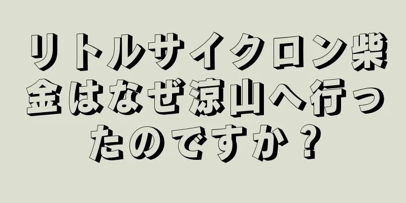 リトルサイクロン柴金はなぜ涼山へ行ったのですか？