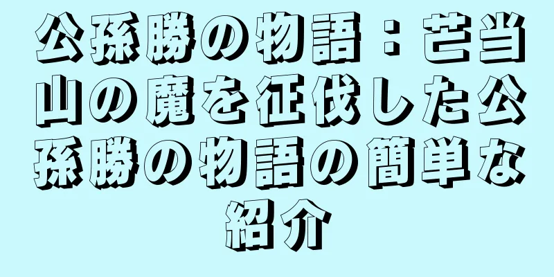 公孫勝の物語：芒当山の魔を征伐した公孫勝の物語の簡単な紹介