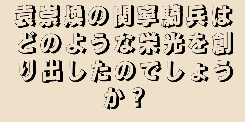 袁崇煥の関寧騎兵はどのような栄光を創り出したのでしょうか？