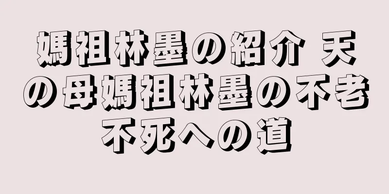 媽祖林墨の紹介 天の母媽祖林墨の不老不死への道