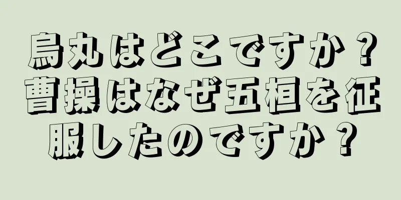 烏丸はどこですか？曹操はなぜ五桓を征服したのですか？