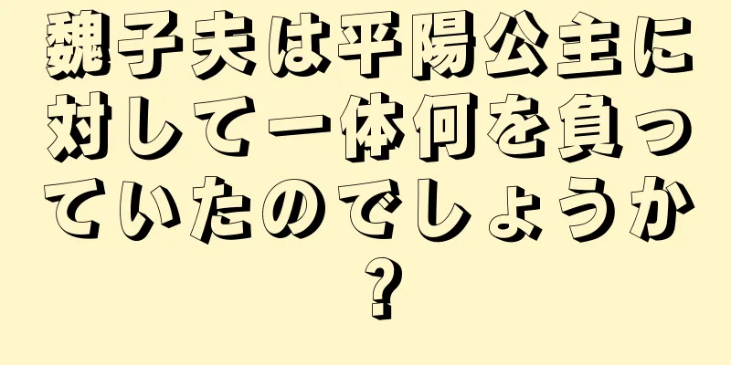 魏子夫は平陽公主に対して一体何を負っていたのでしょうか？