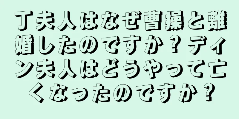 丁夫人はなぜ曹操と離婚したのですか？ディン夫人はどうやって亡くなったのですか？