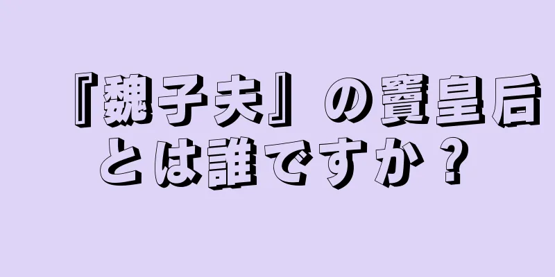 『魏子夫』の竇皇后とは誰ですか？