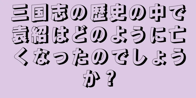 三国志の歴史の中で袁紹はどのように亡くなったのでしょうか？