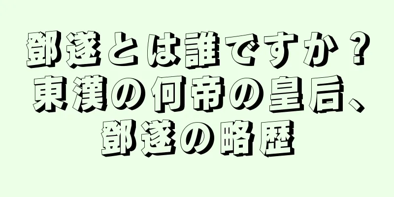 鄧遂とは誰ですか？東漢の何帝の皇后、鄧遂の略歴