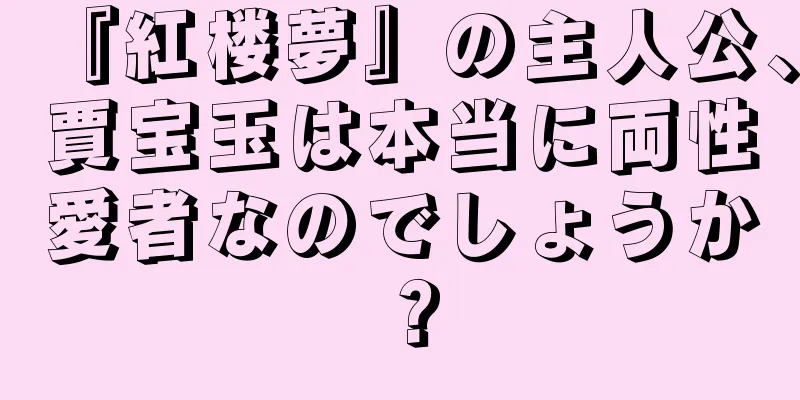 『紅楼夢』の主人公、賈宝玉は本当に両性愛者なのでしょうか？