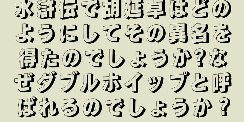 水滸伝で胡延卓はどのようにしてその異名を得たのでしょうか?なぜダブルホイップと呼ばれるのでしょうか？