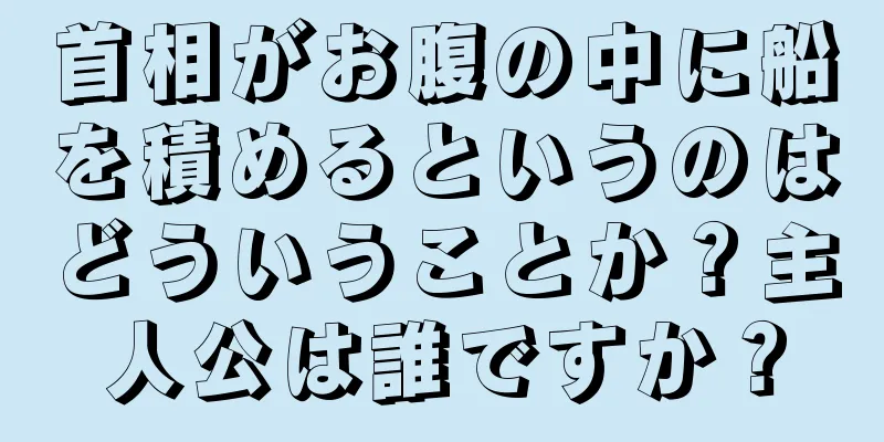 首相がお腹の中に船を積めるというのはどういうことか？主人公は誰ですか？