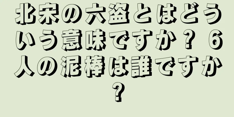 北宋の六盗とはどういう意味ですか？ 6人の泥棒は誰ですか?