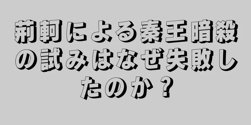 荊軻による秦王暗殺の試みはなぜ失敗したのか？