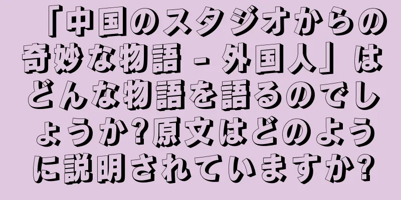「中国のスタジオからの奇妙な物語 - 外国人」はどんな物語を語るのでしょうか?原文はどのように説明されていますか?