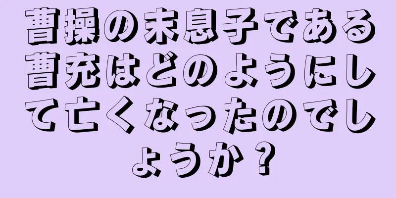 曹操の末息子である曹充はどのようにして亡くなったのでしょうか？