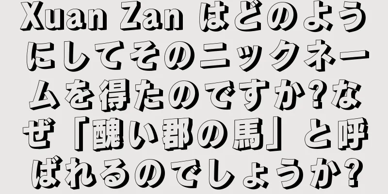 Xuan Zan はどのようにしてそのニックネームを得たのですか?なぜ「醜い郡の馬」と呼ばれるのでしょうか?
